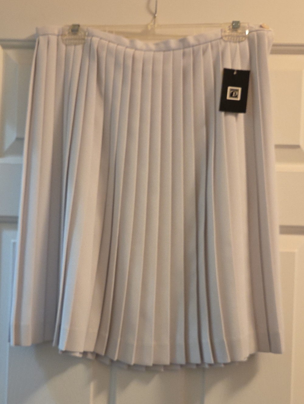Pleated Skirt in Pearl Gray
